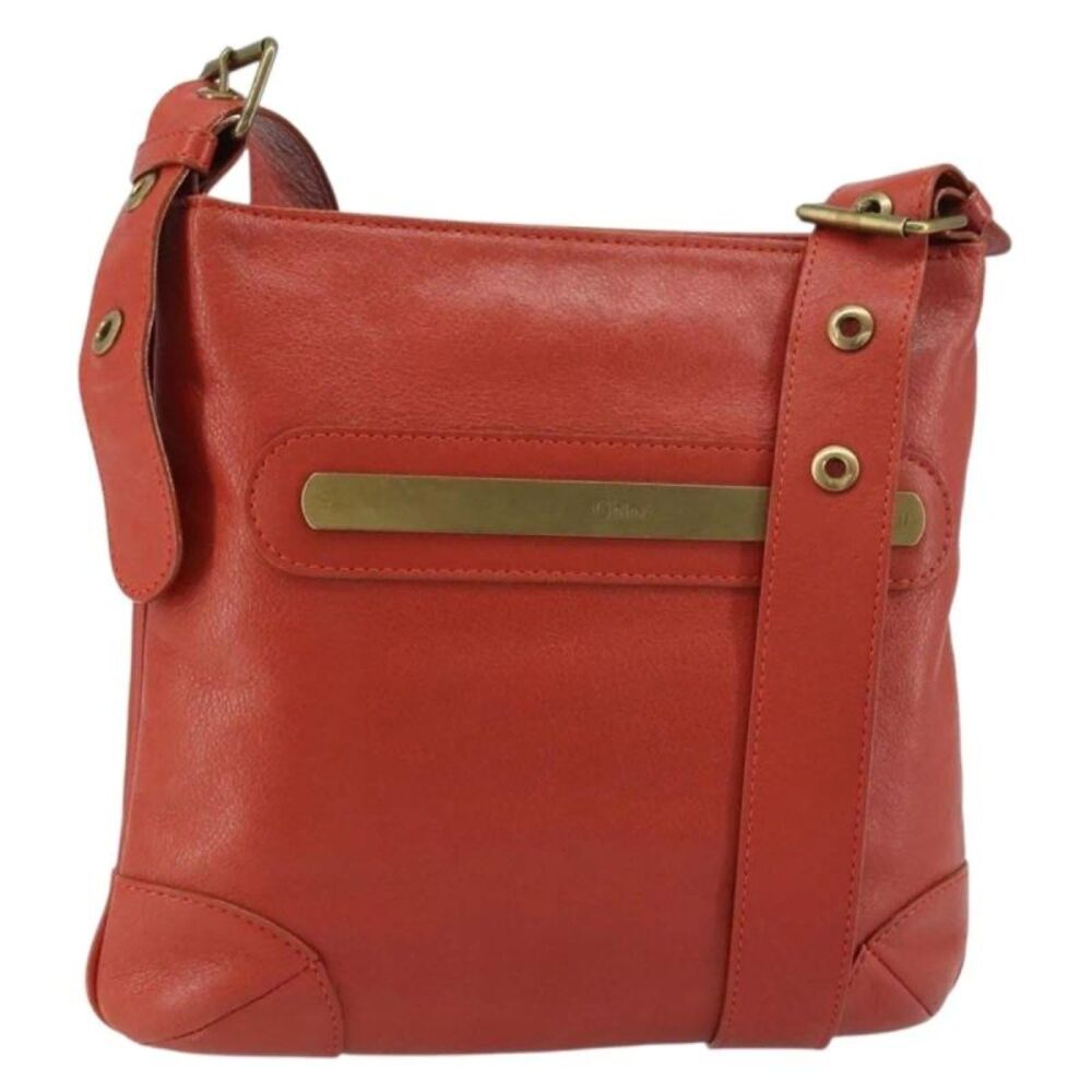 Chloe Vintage Leather Orange Leather Shoulder Bag Bag